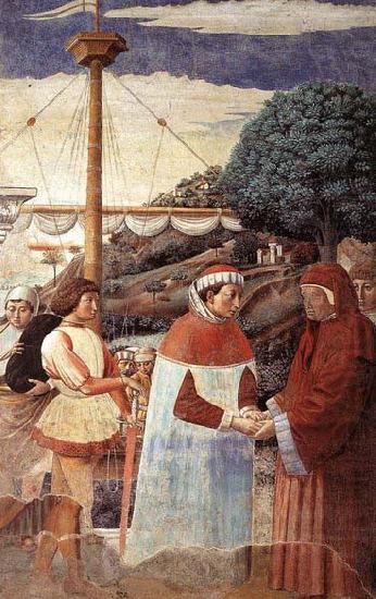 GOZZOLI, Benozzo Disembarkation at Ostia china oil painting image